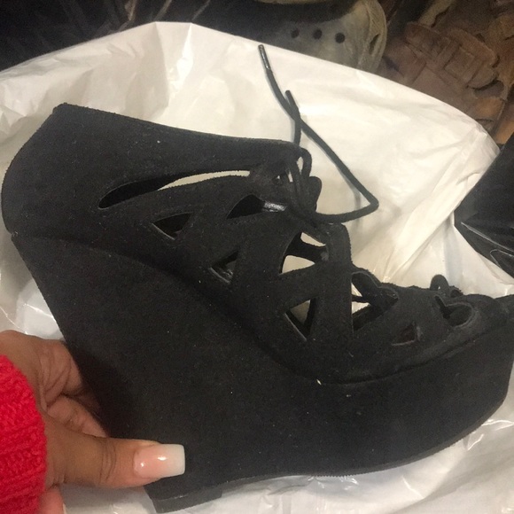 Charlotte Russe Shoes - Black wedges